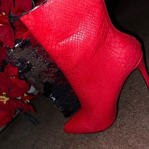 Red Snakeskin Boot 🔥
